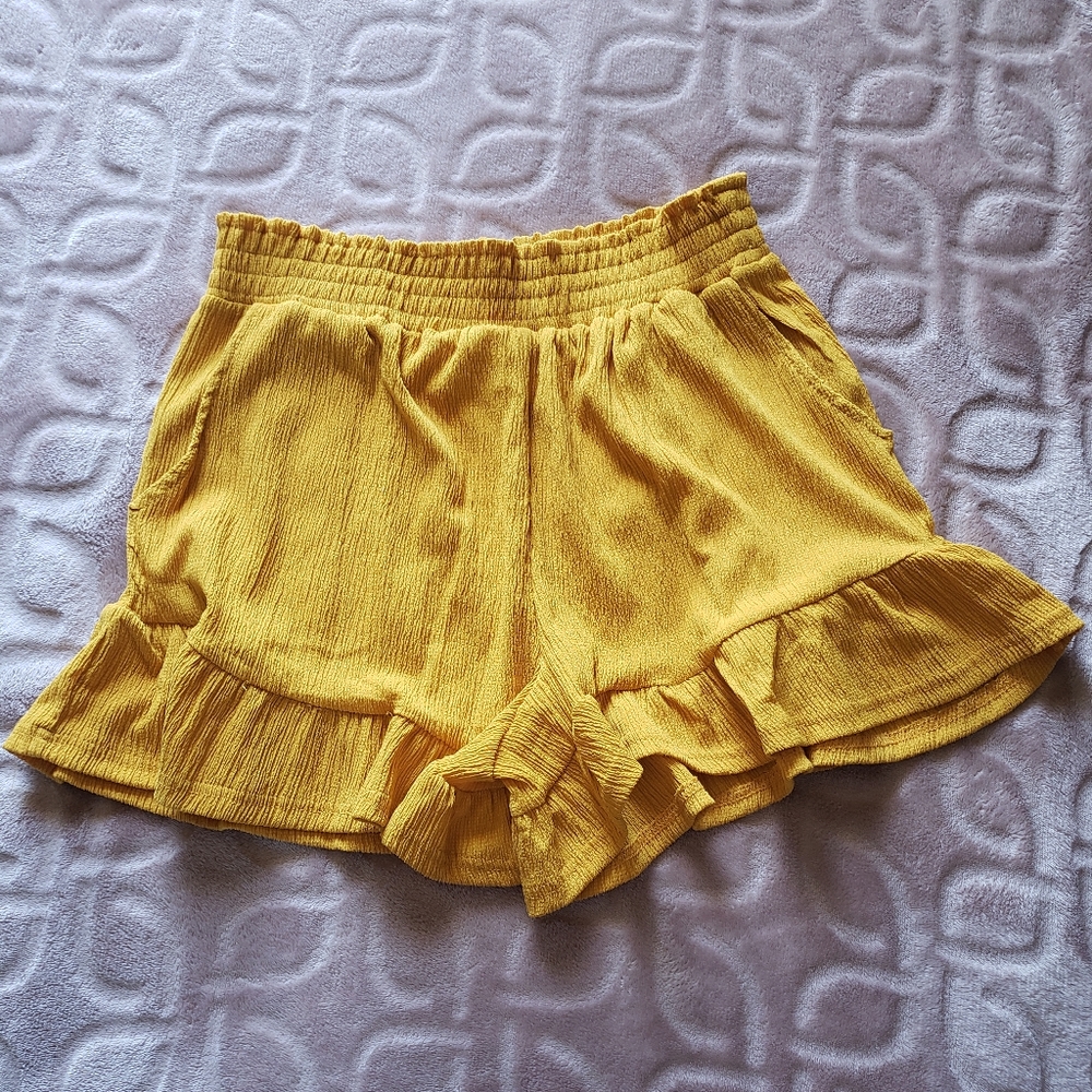 Flowy Yellow Shorts